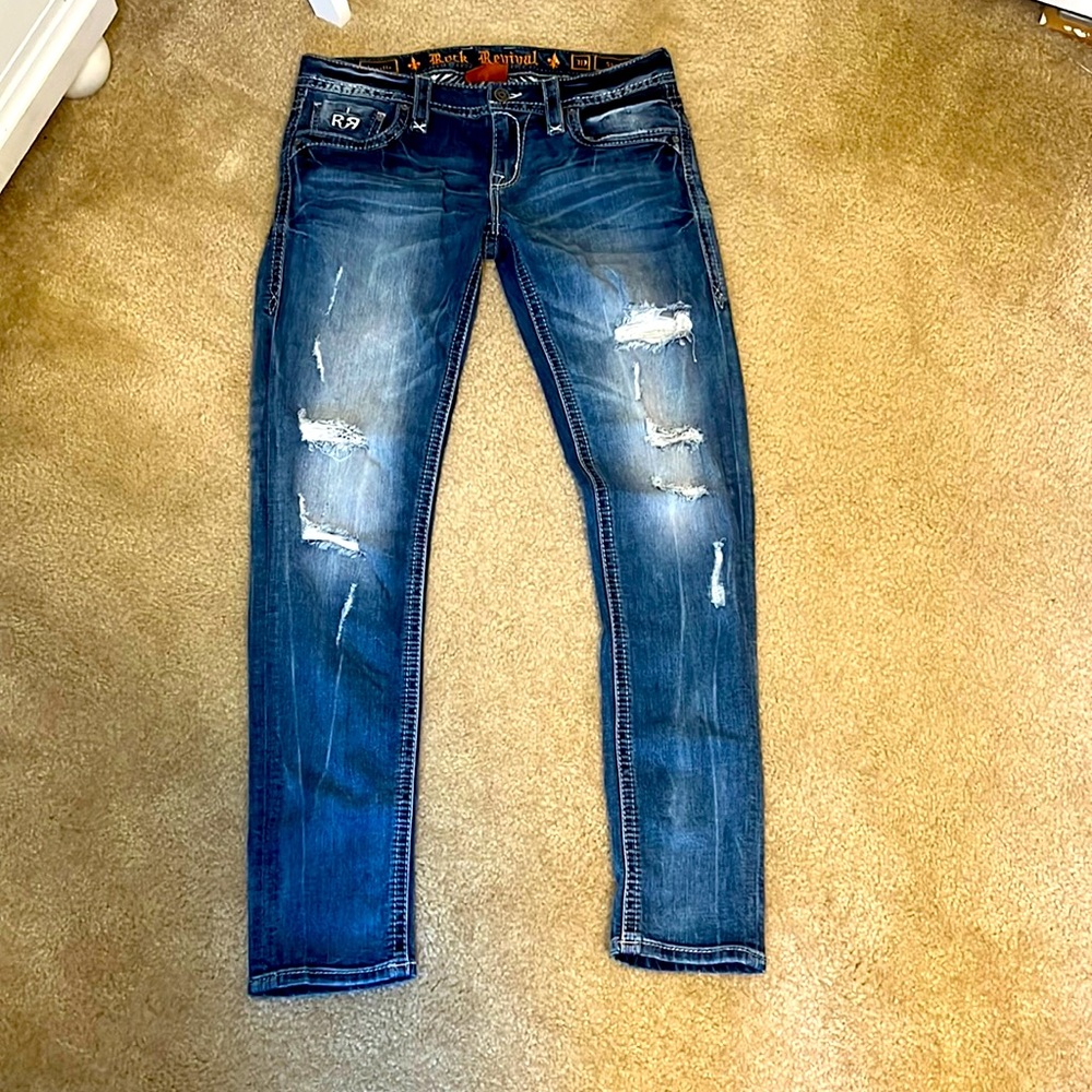 Rock Revival Distressed Skinny Jeans